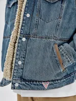 GUESS Originals Sherpa-Lined Denim Jacket