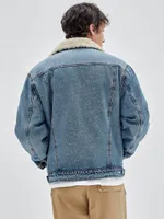 GUESS Originals Sherpa-Lined Denim Jacket