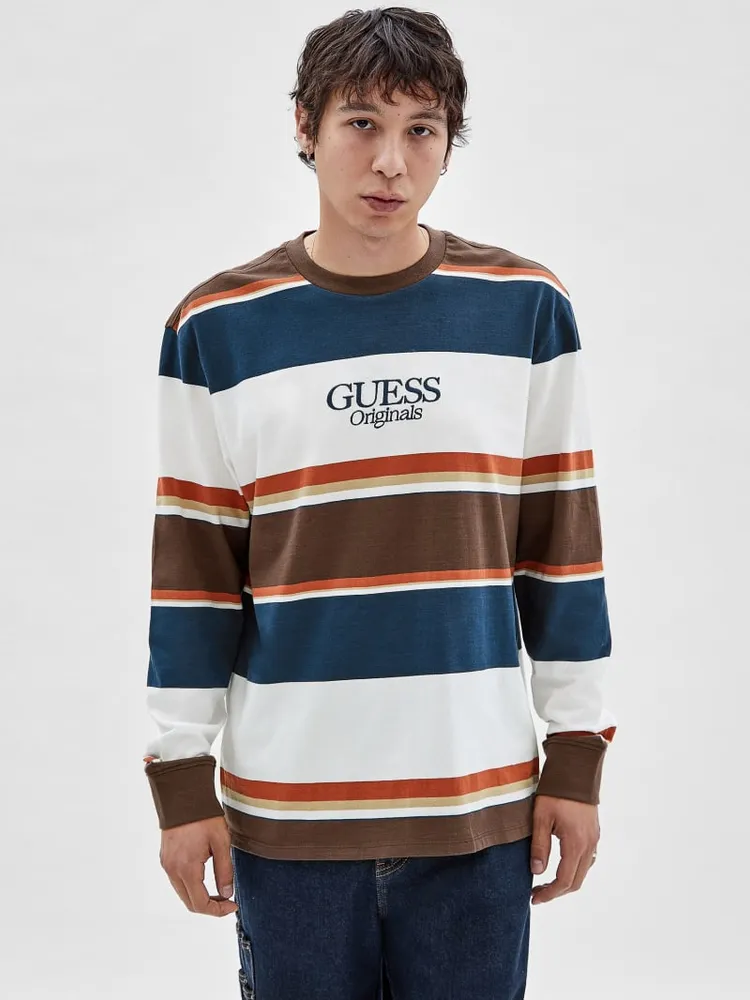 GUESS Originals Striped Long-Sleeve Tee