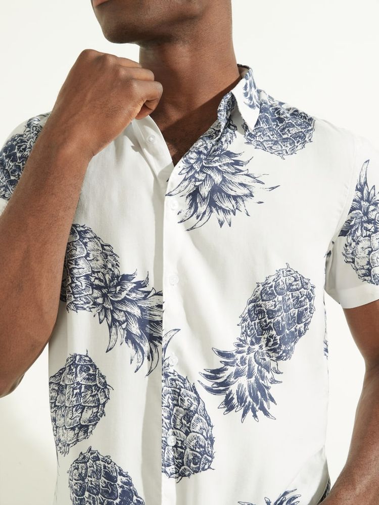 Eco Rayon Hawaiian Print Shirt 