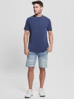 Distressed Regular-Fit Denim Shorts