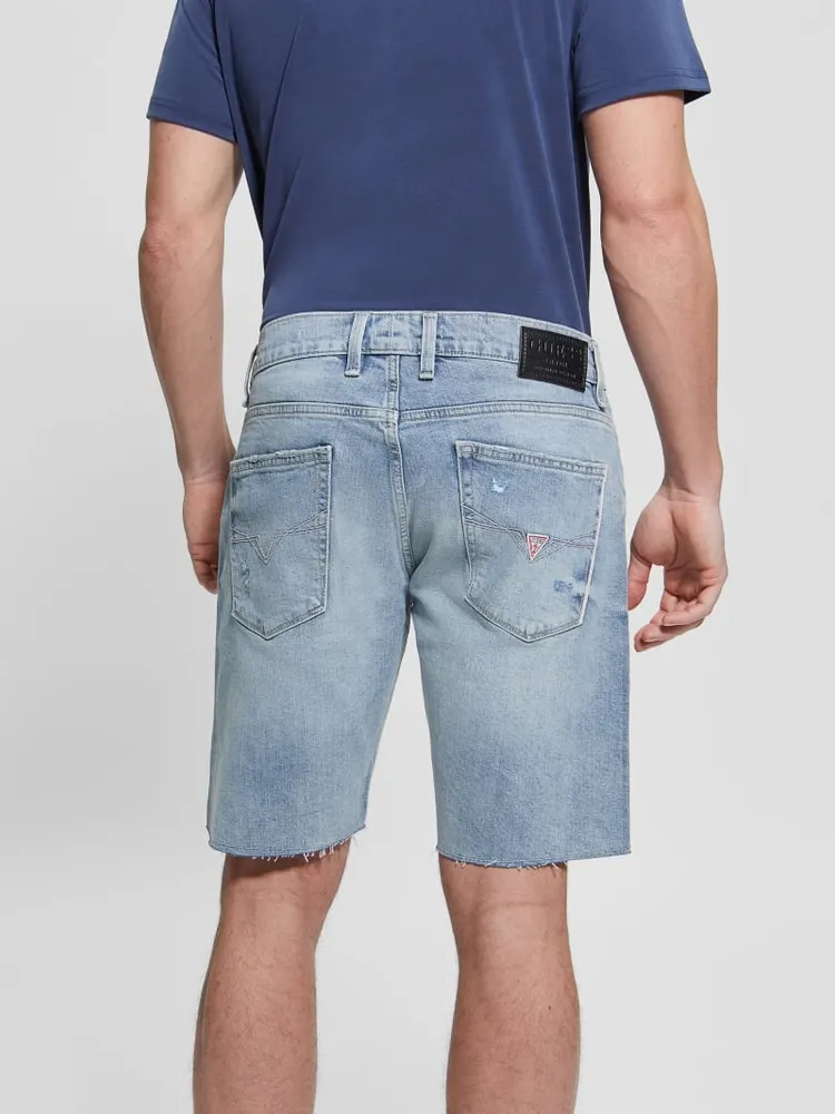 Distressed Regular-Fit Denim Shorts