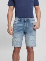 Distressed Regular-Fit Denim Shorts