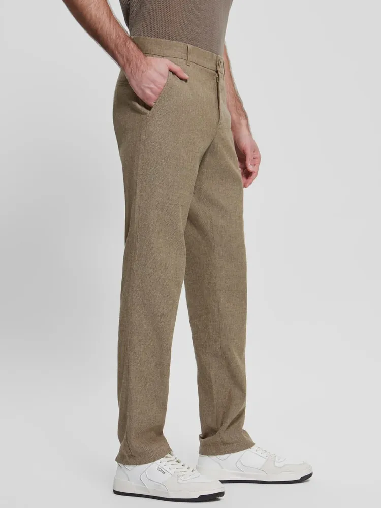 Eco Myron Linen-Blend Dressy Pants