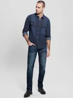 Regular-Fit Denim Western Shirt