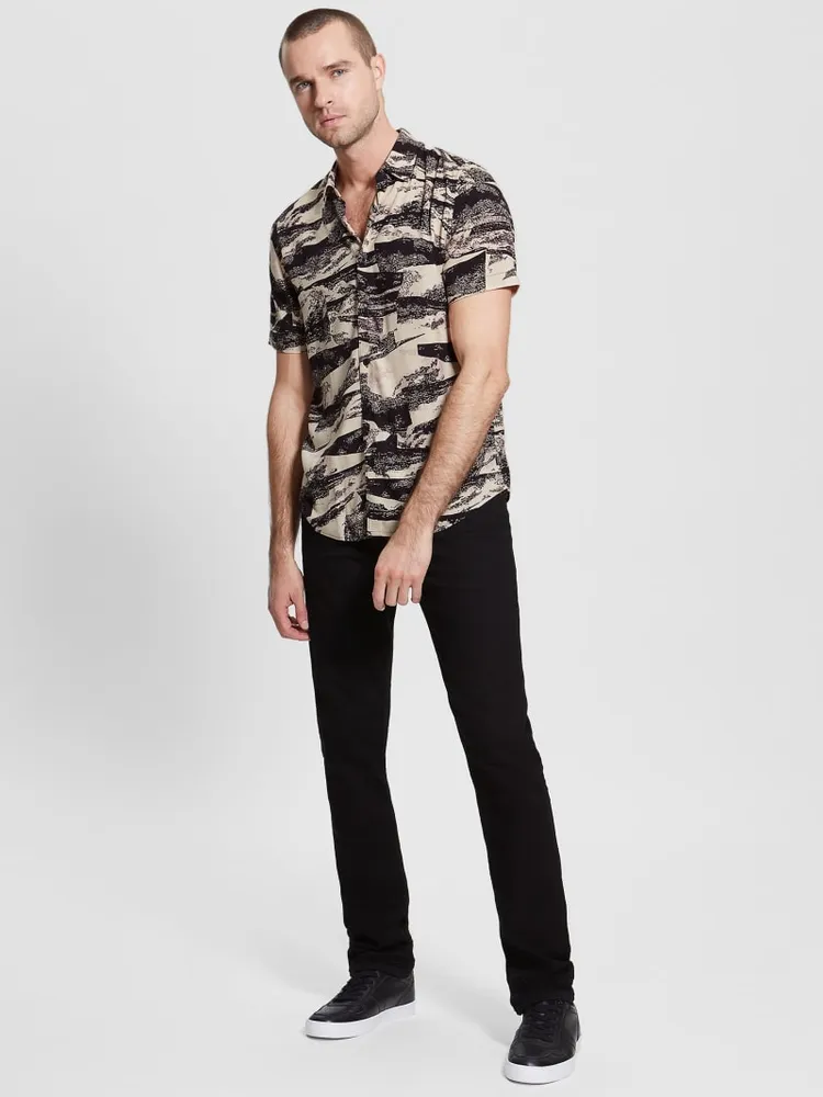 Eco Rayon Abstract Collage Shirt