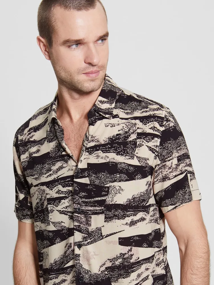 Eco Rayon Abstract Collage Shirt