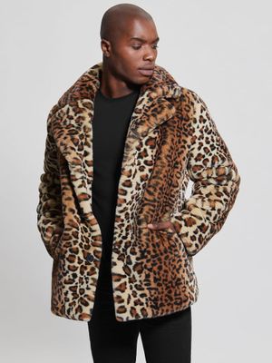 Leopard Faux-Fur Coat