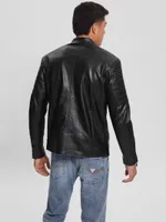 Faux-Leather Biker Jacket