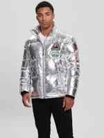 Arctic Patch Metallic Puffer Jacket