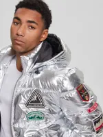 Arctic Patch Metallic Puffer Jacket