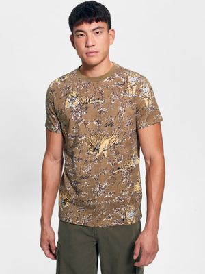 GUESS Men's Embroidered Tiger T-Shirt - Macy's