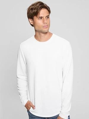 Textured Long-Sleeve Tee