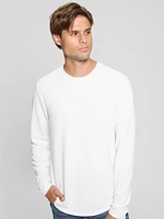 Textured Long-Sleeve Tee