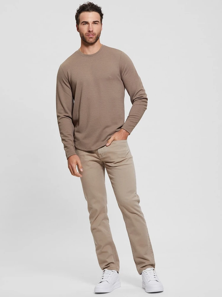 Textured Long-Sleeve Tee