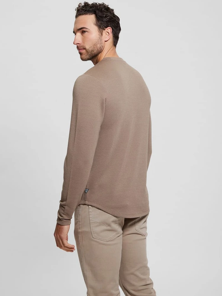 Textured Long-Sleeve Tee