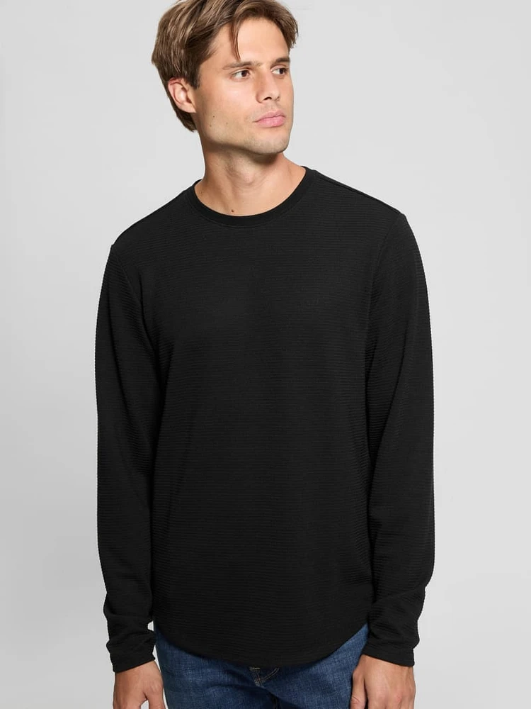 Textured Long-Sleeve Tee