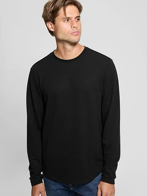 Textured Long-Sleeve Tee