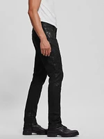 Tapered Moto Jeans