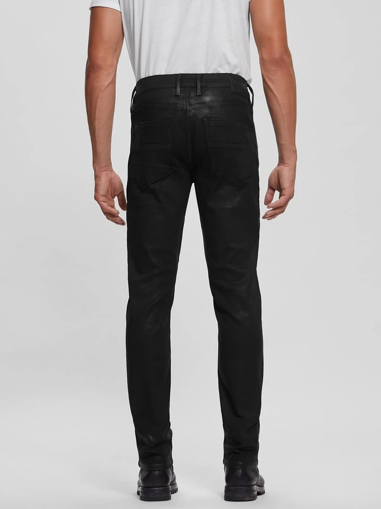 Tapered Moto Jeans