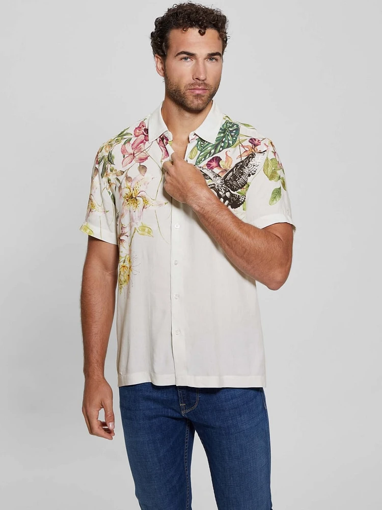 Eco Rayon Floral Hawk Shirt