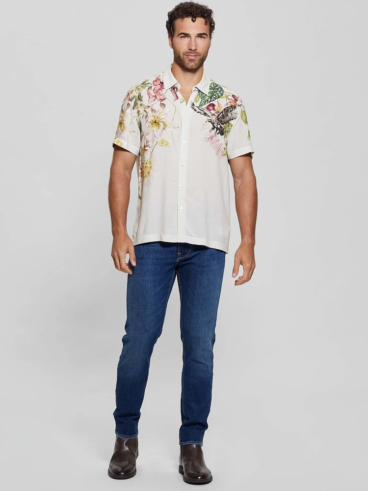 Eco Rayon Floral Hawk Shirt