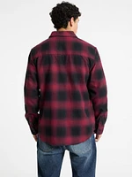 Plaid Long-Sleeve Pocket Shirt