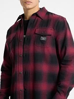 Plaid Long-Sleeve Pocket Shirt
