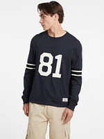 Number 81 Striped Long-Sleeve Tee