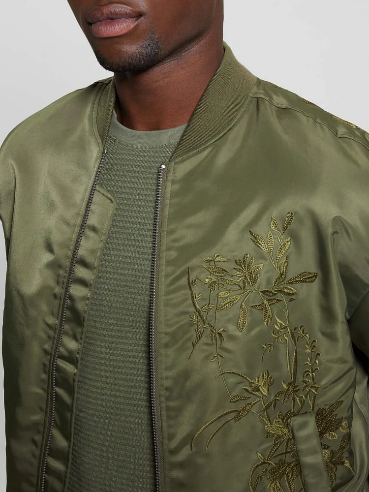 Ace Satin Hawk Flight Jacket