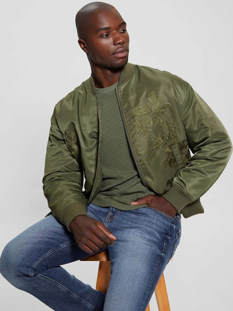 Ace Satin Hawk Flight Jacket