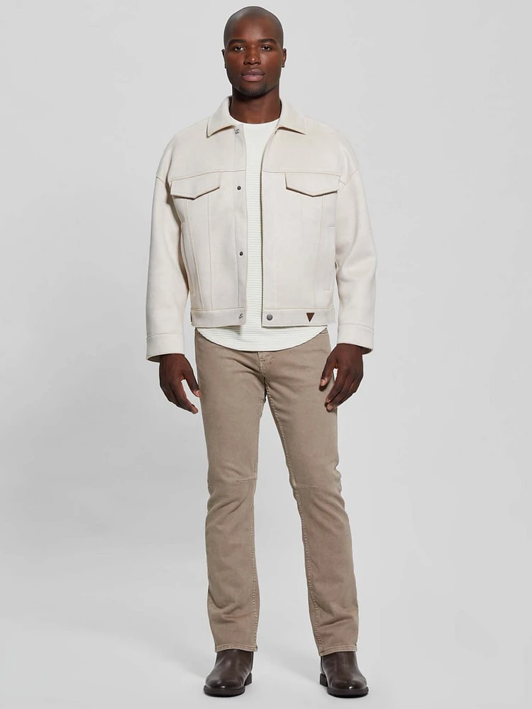 Baldwin Faux-Suede Trucker Jacket