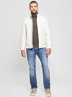 Quilted Faux-Leather Jacket