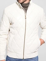 Quilted Faux-Leather Jacket