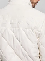 Quilted Faux-Leather Jacket