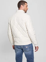 Quilted Faux-Leather Jacket