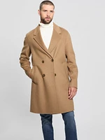 Wool-Blend Double-Breasted Coat