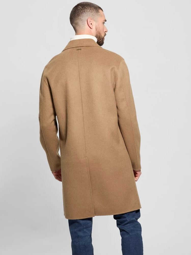 Wool-Blend Double-Breasted Coat