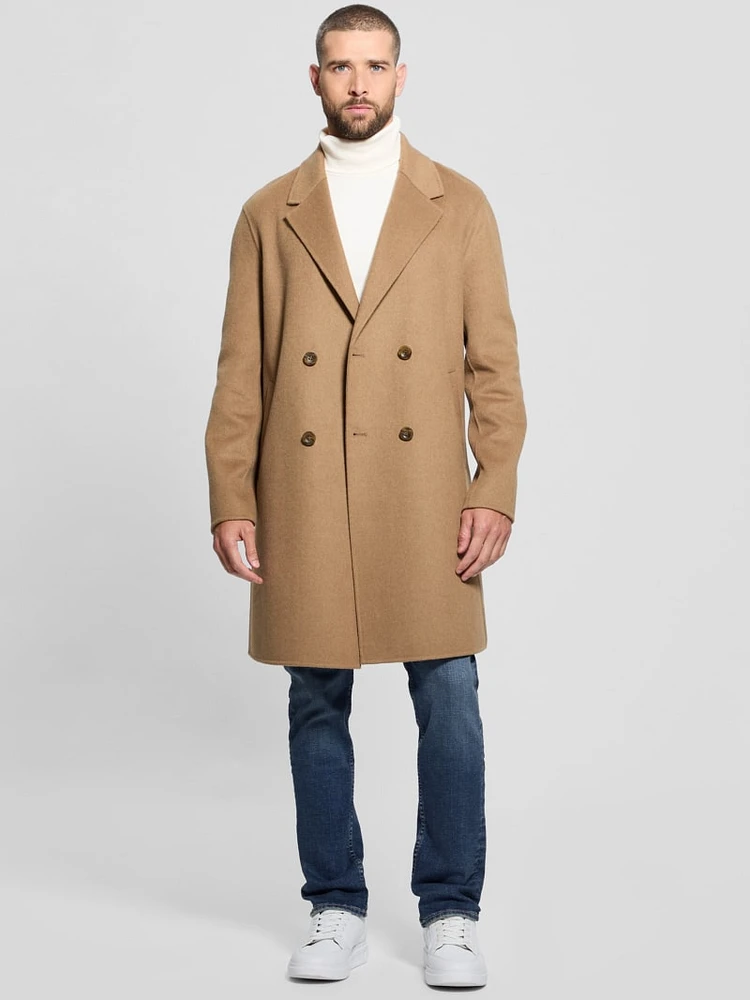 Wool-Blend Double-Breasted Coat