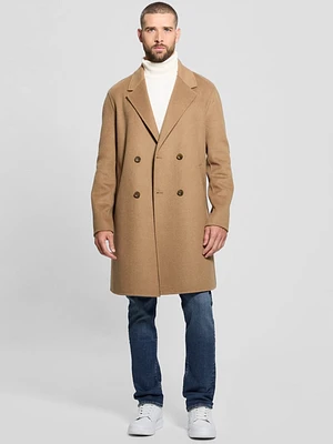 Wool-Blend Double-Breasted Coat