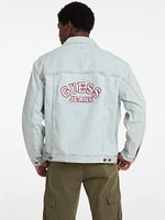 Oversized Logo Denim Trucker Jacket