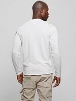 Textured Knit Long-Sleeve Top