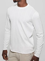 Textured Knit Long-Sleeve Top