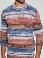Eged Space Dye Striped Sweater