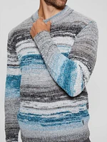 Eged Space Dye Striped Sweater