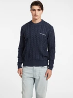 Cable-Knit Wool-Blend Sweater