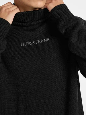 Embroidered Logo Turtleneck Sweater