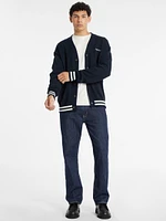 Embroidered Logo Varsity Cardigan