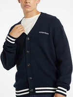 Embroidered Logo Varsity Cardigan