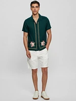 Eco Embroidered Island Linen Shirt